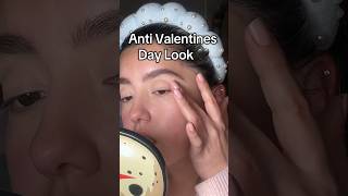 Anti Valentines Day Look 🖤 #makeuptutorial #makeup #grwm #valentinesday #cosplay #antivalentinesday