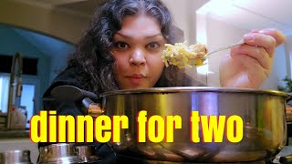 cooking dinner for two