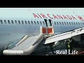 air canada flight 624 animation vs real life aftermath