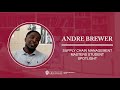 Andre Brewer | Master of Science in Supply Chain Management Spotlight