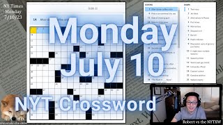 Cute theme on Momo Monday [0:14/2:05] || Monday 7/10/23 New York Times Crossword