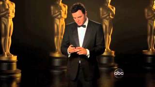 Oscars Promo: Seth MacFarlane Checks Twitter