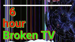 6Hour Prank Cracked Screen Background Video&broken tv screen effect#tv#broken#screen #brokentvprank