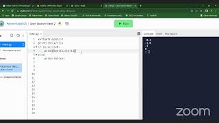 Open Session Week 2