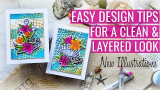 Easy Design Tips for a Clean & Layered Look: New Stamp Illustrations