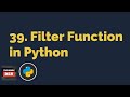 Filter Function in Python | Python Tutorials For Beginners