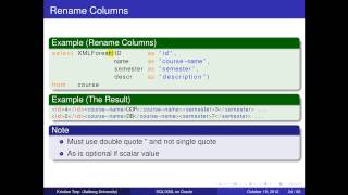 SQL/XML on Oracle del 2