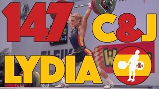 Lydia Valentin (-75kg, Spain) - 147kg Clean \u0026 Jerk