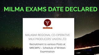 MILMA EXAM DATES DECLARED...