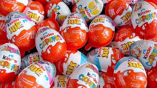 Yummy Kinder Surprise Egg Toys Opening - A Lot Of Kinder Joy Chocolate ASMR