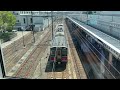 《4k動画》陸羽西線 羽越本線 新庄駅 跨線橋からの様子 2022 05 05 12時20分ごろ