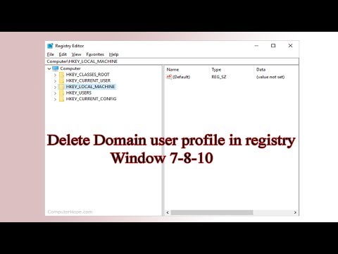 Delete user profile in window7/8/10 | delete user profile on registry | delete domain user profile