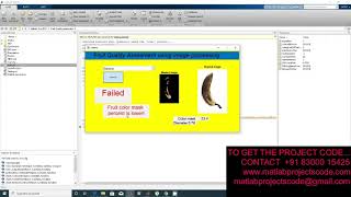 Fruit Quality detection using image processing matlab code
