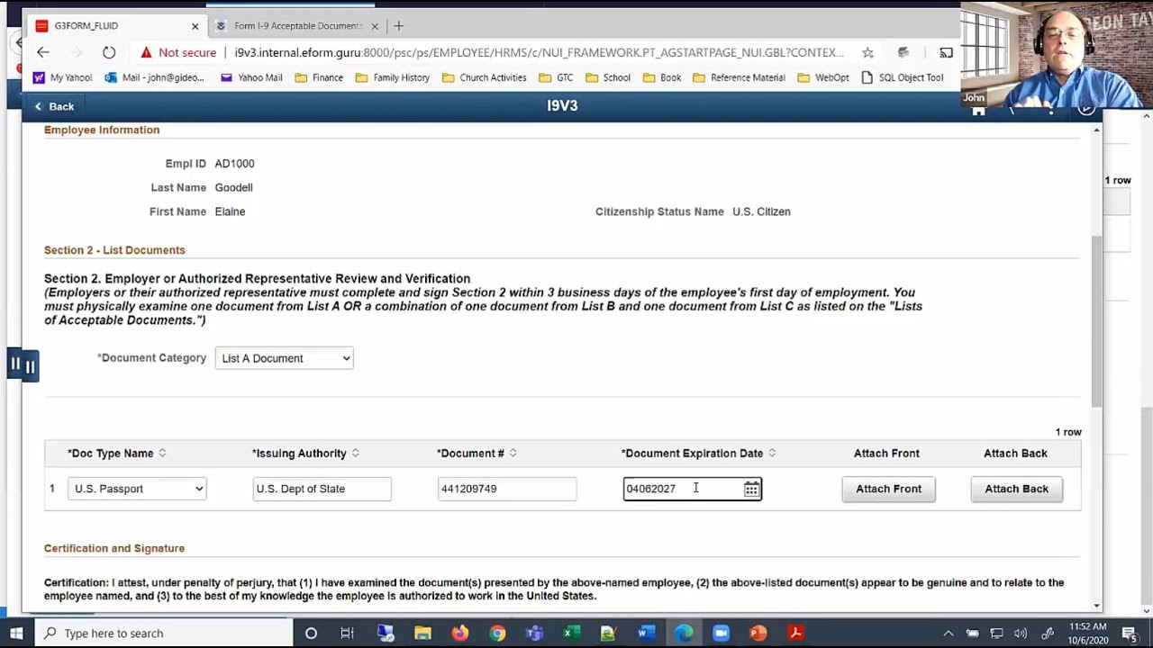 Gt Eforms Demo Fluid I 9 With E Verify Integration For Peoplesoft
