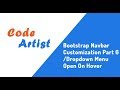 Bootstrap4 Navbar Customization Part 6 (Dropdown Menu Open On Hover)