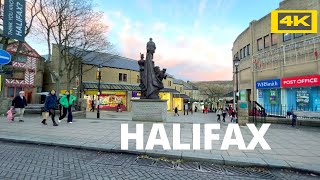 4K🇬🇧HALIFAX WALKING TOUR | Piece Hall, Borough Market, River Island🎄M\u0026S | VLOGMAS DAY 3