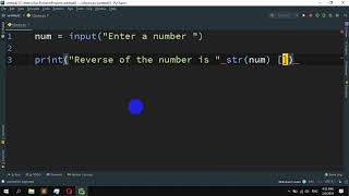 How to reverse a number using slice operations in python