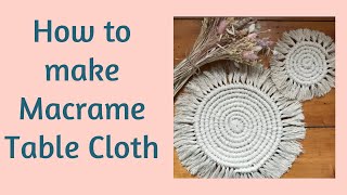 Handmade Macrame Table Mat ||How to make table mat || Circular Macrame Table Mat ||