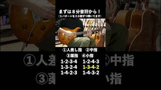 【基礎トレーニング】この練習でギターの運指を思い通りに！人差し指から始まるメカニカルトレーニング ６パターン！ #shorts