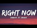 Darkoo - Right Now (Lyrics) ft. Davido