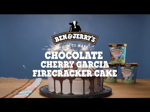 Chocolate Cherry Garcia Firecracker Cake | Ben & Jerry's Chocolate Cherry Garcia Firecracker Cake | Ben & Jerry's