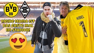 Das erste Mal mit MAMA im Stadion ❤️ | Borussia Dortmund vs. Borussia Mönchengladbach | STADION-VLOG