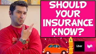 Should you tell your Car Insurance you're an Uber Driver and Lyft Driver?