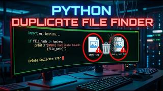 I Built a Duplicate File Finder in Python (Deletes Duplicate Files Automatically)