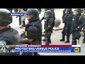 police caught on camera pushing man to ground during buffalo protest l abc news