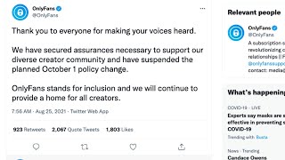 Only Fans Is Going To Allow Adult Content Again: OnlyFans Reverses Ban Decision!!