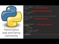 Python/Java bad and good code comments examples