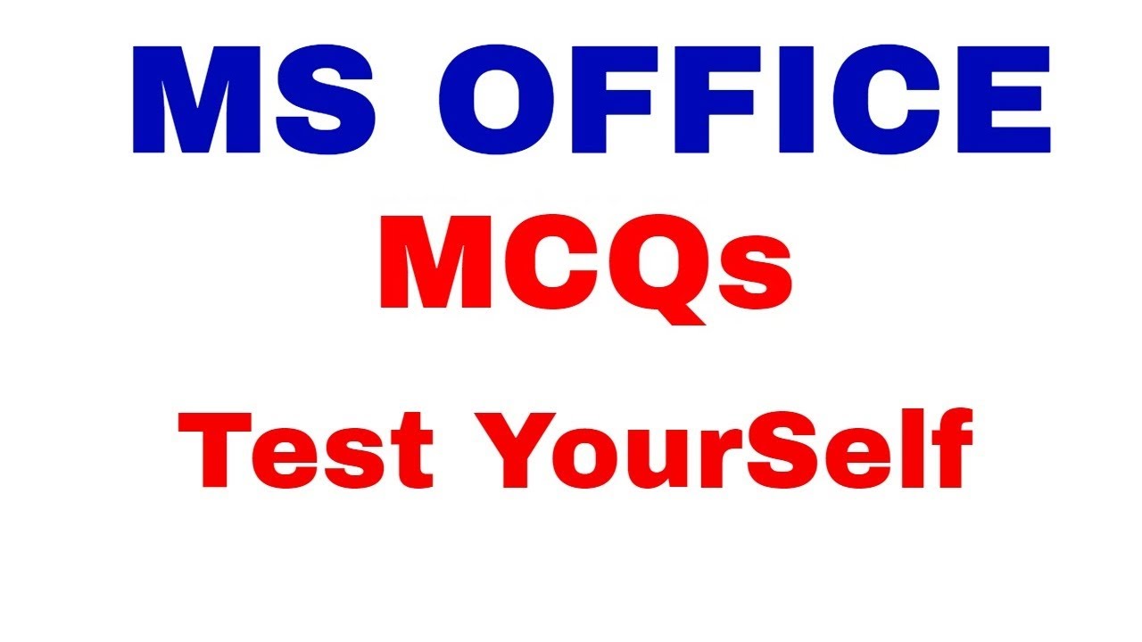 MS Office MCQS For All Kind Of Test | Most Repeat Top 30 MS Word MCQs ...