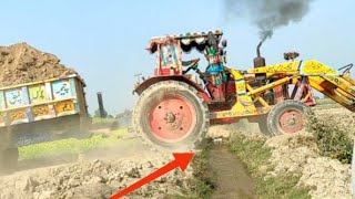 Tractors Trolley Dangerous crossing | Belarus 510 tractor Trolley ki video
