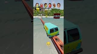 Help Ronaldo Get My Crush Attention In A Car Jump Challenge 😭🚘⚽ Beamng.Drive #shorts