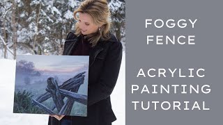 Acrylic Painting Landscape Tutorial || Complete Introduction to Acrylic Painting for Beginners ||