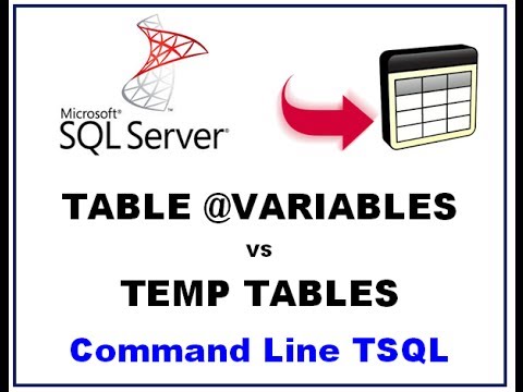 SQL Server Table Variables - TEMP TABLES vs TABLE VARIABLES SQL Server Table Variables - TEMP TABLES vs TABLE VARIABLES