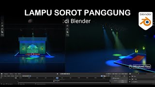 Bikin LAMPU SOROT PANGGUNG (lighting for stage) yang Bergerak-gerak | Blender (Graph Editor)