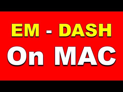 How to do Em Dash on MAC