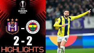 Youssef En-Nesyri Golü | Anderlecht - Fenerbahçe 2-2 MAÇ ÖZETI | Avrupa Ligi 2024-25