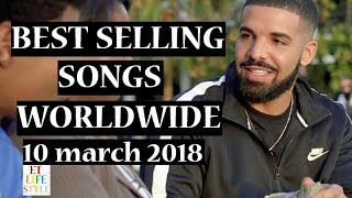 Best Selling Songs Worldwide Week 10 March 2018