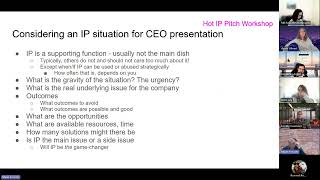 Hot IP Pitch Workshop  when you pitch talk