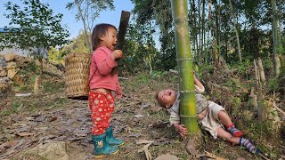 Orphaned girl trapped her younger brother in a bamboo bush with no way out