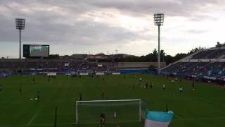 横浜FC 試合前の応援風景 2013年J2第20節