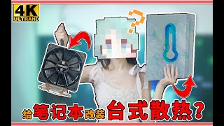 笔记本改装台式散热？烤机温度爆降！实用性却令人智息？【科技达4K】