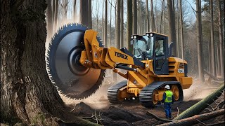 Extreme Dangerous Fastest Big Chainsaw Cutting Tree Machines | Monster Stump Removal Excavator #60