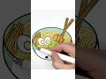 Coloring a Ramen Bowl | Fun Kawaii food coloring page