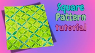 Draw a Square Pattern with Coloured Pencils | Easy Tutorial