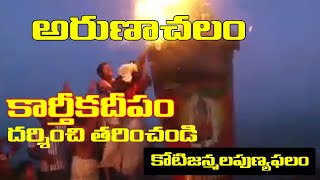 అరుణాచలం లో కార్తీక దీపం ఎలా వెలిగిస్తున్నారో చూడండి Tiruvannamalai Karthika Deepam 2021