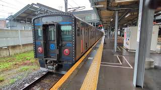 2024/6/30 雨の諫早駅 YC1系（普通長崎行入線＆発車、シーサイドライナー早岐行入線）