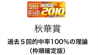 競馬予想支援ソフト競馬道2010で秋華賞を予測！（枠順確定版）